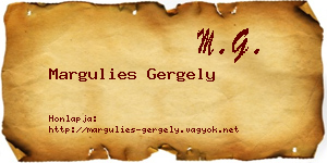 Margulies Gergely névjegykártya